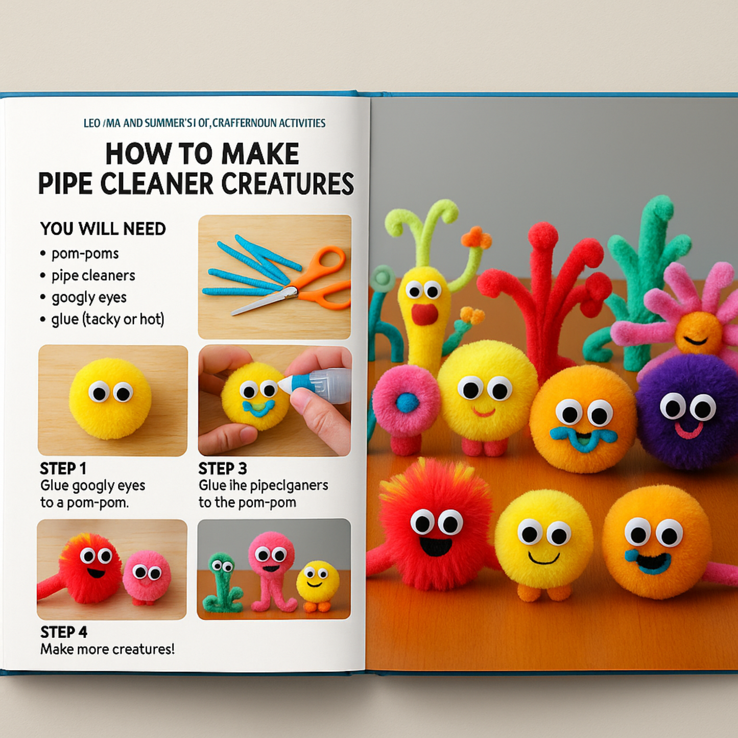 101 Crafternoon Activities Book With Leo Mia and Summer