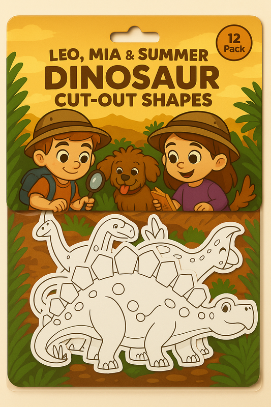 Paper Shapes Cutouts  - Dinosaur Adventure