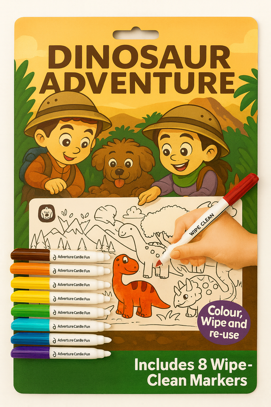 Colour and Wipe Mat - Dinosaur Adventure