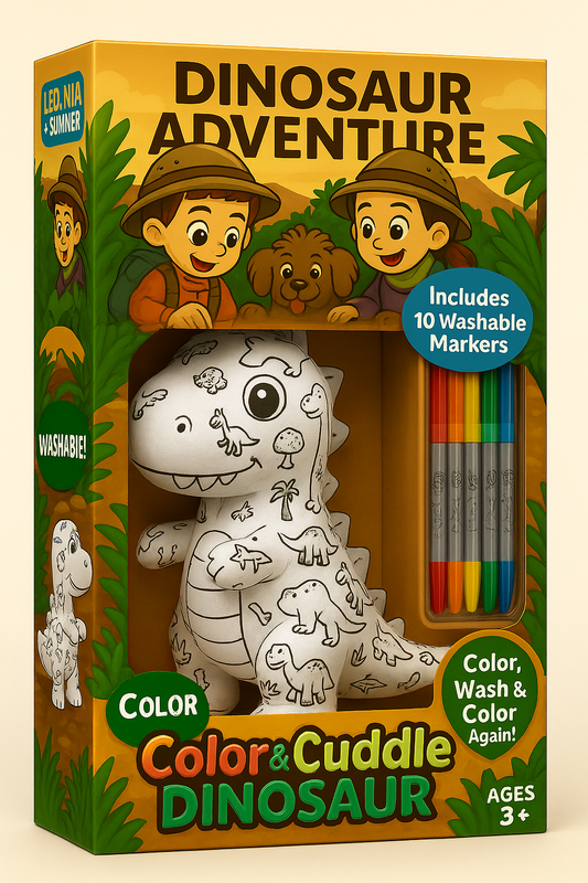 Plush Colour In Dinosaur - Dinosaur Adventure