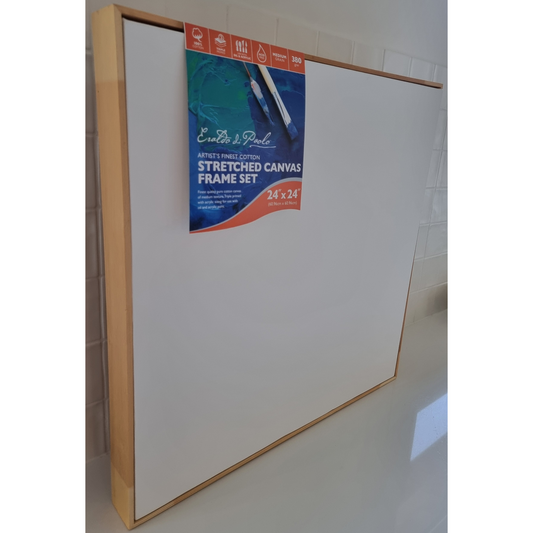 24" x 24" Eraldo di Paolo Gallery Stretched Canvas  – Triple-Primed, 100% Cotton,  With 1.5" Deep Wooden Frame